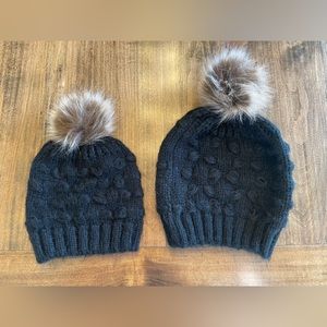 Mommy and Me winter hats.